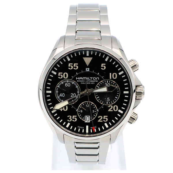 Hamilton H64666135 Watch - Khaki Aviation Khaki Pilot Auto Chrono (Image 4)