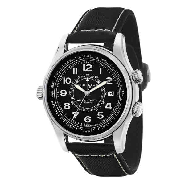 Hamilton H77505433 Watch - Khaki Navy Khaki UTC Auto (Image 4)