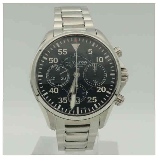 Hamilton H64666135 Watch - Khaki Aviation Khaki Pilot Auto Chrono (Image 6)