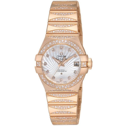 Omega Constellation Co-Axial Chronometer Ladies' Watch with Metal Bracelet, Parallel Import, 5-Year Warranty, Model Number 123.55.27.20.55.003