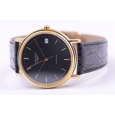 Longines L4.821.2.52.2 Watch - Presense 5-Year Warranty Black (Bezel: Gold) [Parallel Import] (Image 3)