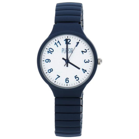 plaisir EA-254N Watch - EA254N Plaisir Nickel-Free Accordion Watch in Gray with Adjustable Strap and Elegant Design