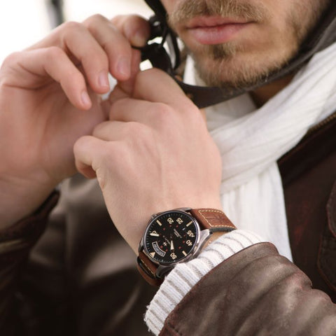 Hamilton H64605531 Watch - Khaki Aviation Day Date Auto (Image 9)