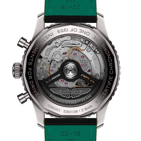 Breitling EB01381A1B1X1 Watch - B01 Aston Martin Aramco Formula ONE team (Image 4)