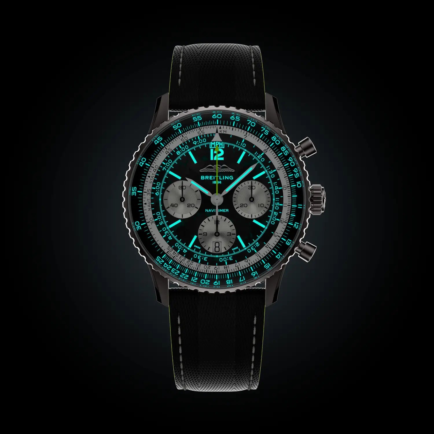 Breitling EB01381A1B1X1 Watch - B01 Aston Martin Aramco Formula ONE team (Image 6)