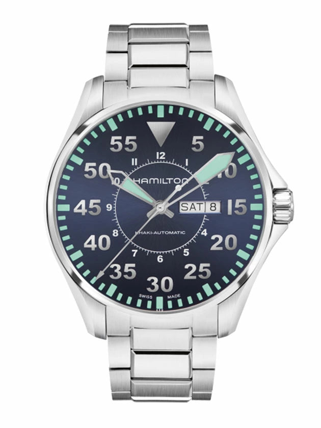 Hamilton H64715145 Watch - Khaki Aviation Pilot Day Date Auto (Image 8)
