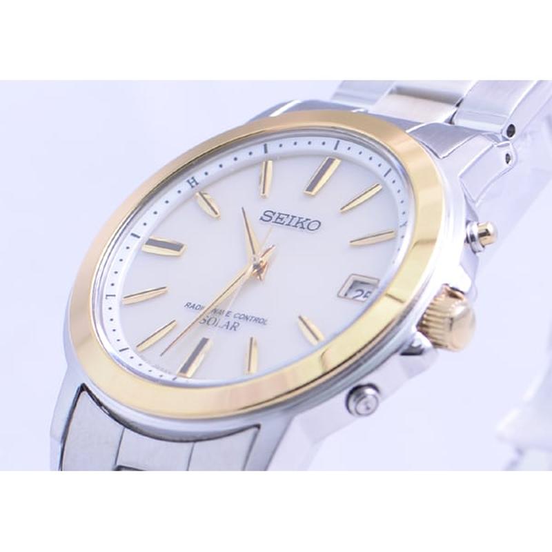 SEIKO SBTM170 Watch - Men's Solar Radio Wave Watch - Silver (Image 2)