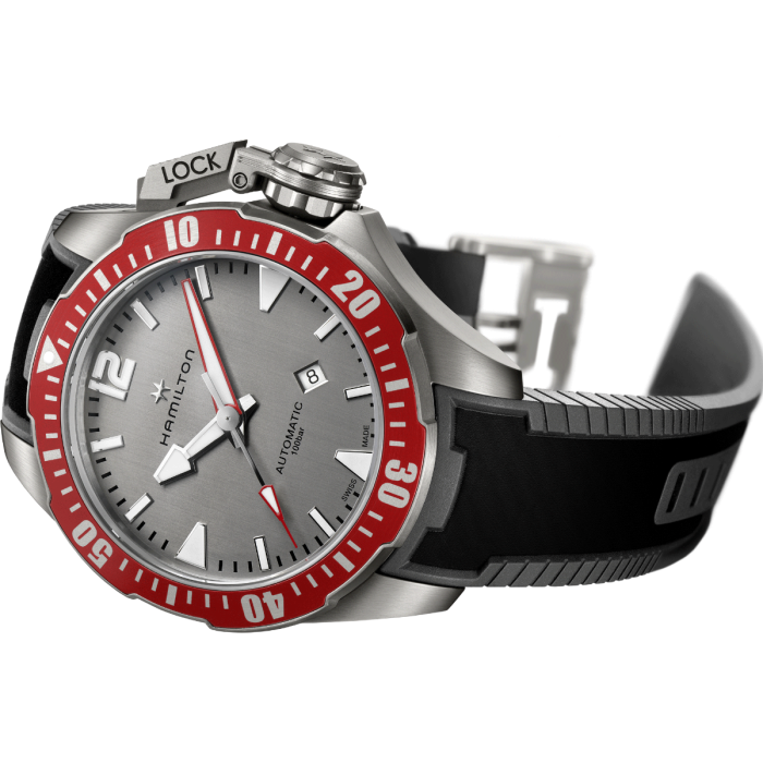 Hamilton H77805380 Watch - Khaki Navy Open Water Auto Titanium Auto (Image 3)