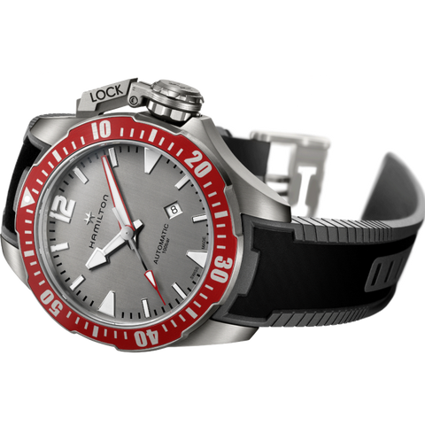 Hamilton H77805380 Watch - Khaki Navy Open Water Auto Titanium Auto (Image 3)