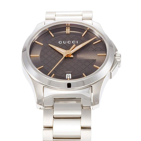 GUCCI G-Timeless 2-Year Warranty Brown YA126529 [Parallel Import]