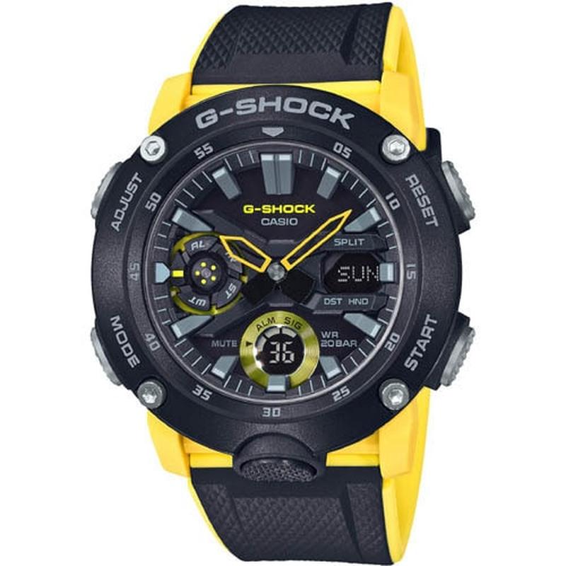CASIO GA-2000-1A9JF Watch - Men's Carbon Core Guard Basic Series Black/Yellow
