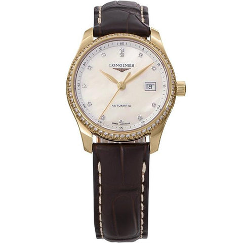 Longines L2.257.9.87.3 Watch - Master Collection 5-Year Warranty White (Belt: Brown) [Parallel Import]
