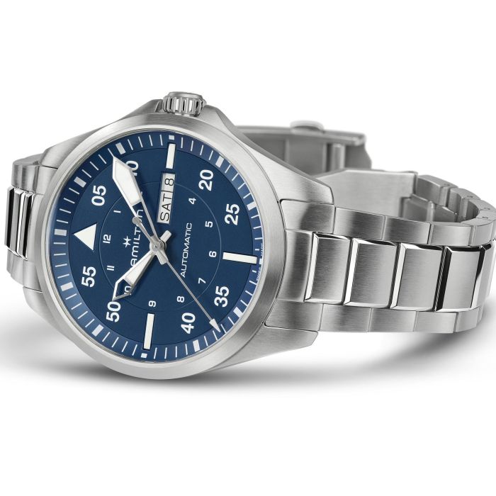Hamilton H64635140 Watch - Khaki Aviation Pilot Day Date Auto (Image 4)
