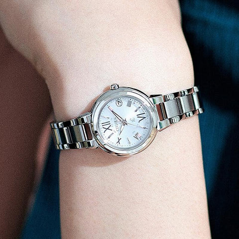 CITIZEN ES9430-54A Watch - Women's xC Eco-Drive Radio-Controlled Stainless Steel Line Happy Flight Series Watch (Image 4)