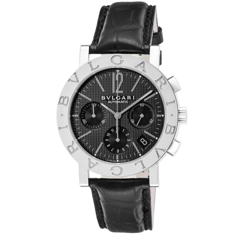 BVLGARI BB38BSLDCH/N Watch - Men's Watch with Leather Strap, Parallel Import, 2-Year Warranty