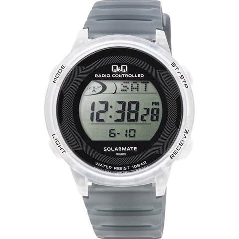 CITIZEN Y-D01A-006VK Watch - Q&Q Nano Digital Solar Radio Wave Waterproof Watch with Date and Urethane Strap