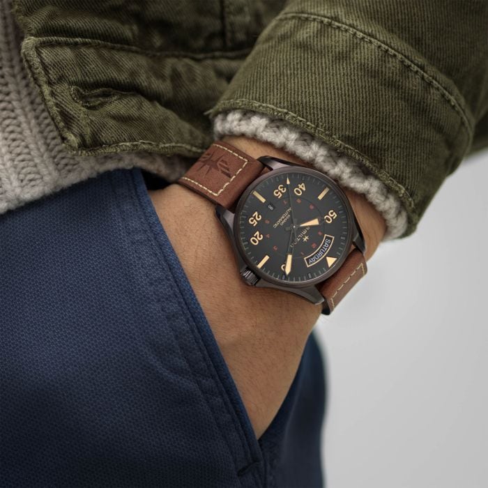 Hamilton H64605531 Khaki Aviation Day Date Auto | IPPO Japan