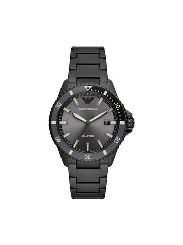 EMPORIO ARMANI AR11398 Watch - Emporio Armani Diver 42mm Date Quartz Watch - Stylish Black Design for Men