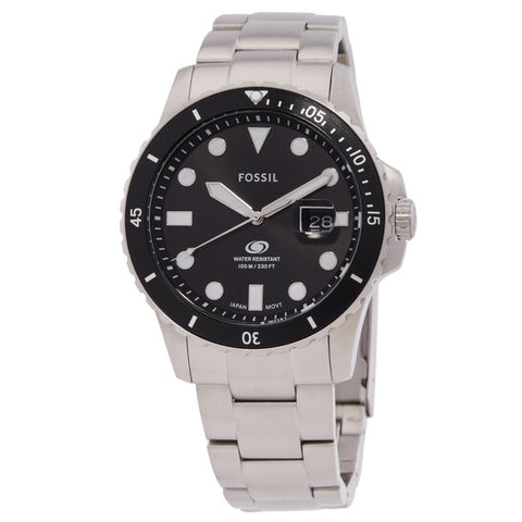 FOSSIL FS6032 Men's Watch with Stainless Steel Band, Water Resistant Design, Classic Analog Display and Durable Quartz Movement
