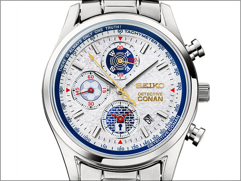 Detective Conan x SEIKO Chronograph Collaboration Watch with Display Acrylic Stand