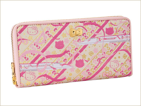 Hello Kitty x Shinkansen Finale Commemorative Nishijin-ori Wallet Limited Edition