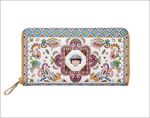 Chibi Maruko-chan x Asakusa Bunko Long Wallet