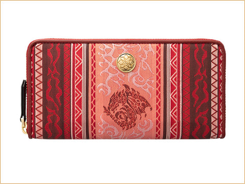 Monster Hunter x Zinogre Nishijin-ori Long Wallet & Leather Mini Wallet Set