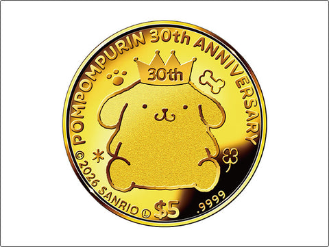 Sanrio x Pom Pom Purin 30th Anniversary Official Pure Gold Proof Coin Limited Edition