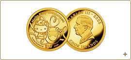 Hello Kitty x Shinkansen Pure Gold Coin Pendant Collaboration