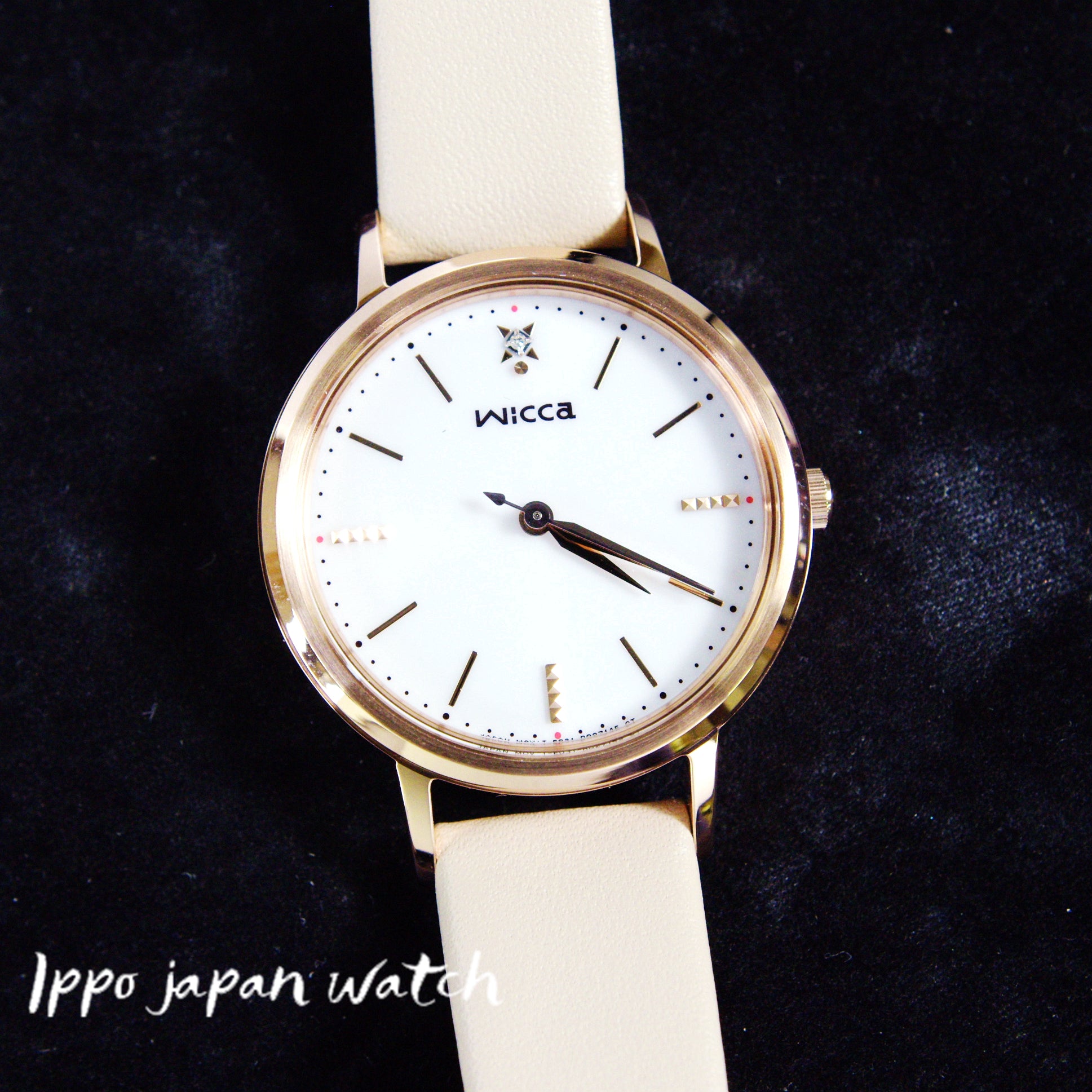 CITIZEN KP5-166-10 Watch - Women's Wicca Solar Tech Watch with 30mm Case, Calf Band, Pink Gold