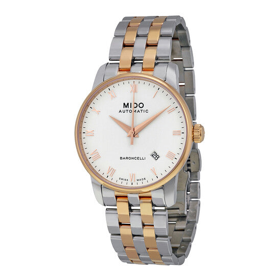 MIDO M8600.9.N6.1 Watch - Baroncelli Watch with 2 Year Warranty Elegant White Dial Swiss Precision and Timeless Design