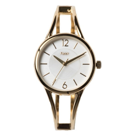 plaisir NTK-270 Watch - Nickel-Free Bangle Watch in Gunmetal/Black - Stylish and Durable Accessory