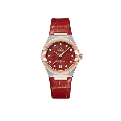 OMEGA 131.23.29.20.99.002 OMEGA Constellation 5-Year Warranty Red - Luxury Swiss Watch with Precision and Style