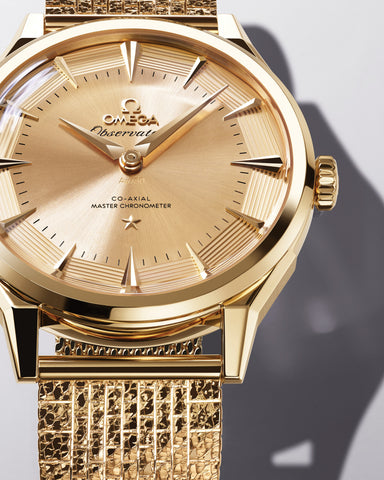 OMEGA 140.50.39.21.99.001 New Constellation Observatory 39.4 mm, Moonshine™ gold on Mo