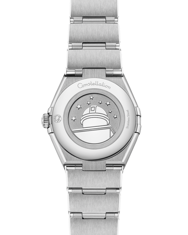 OMEGA 131.15.28.60.99.001 Elegant Swiss Automatic Movement 18K Sedna Gold Case Stunning White Mother-of-Pearl Dial