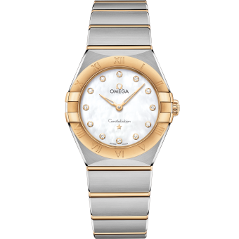 OMEGA 131.20.28.60.55.002 CONSTELLATION 28 mm, steel ‑ yellow gold on steel ‑ yellow g