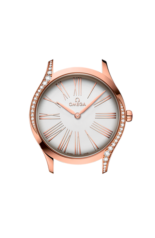 OMEGA 428.58.36.60.02.001 DE VILLE TRÉSOR 36 mm, Sedna™ gold on leather strap