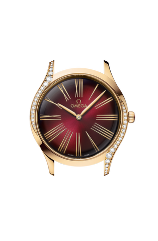OMEGA 428.58.36.60.11.001 DE VILLE TRÉSOR 36 mm, Moonshine™ gold on leather strap