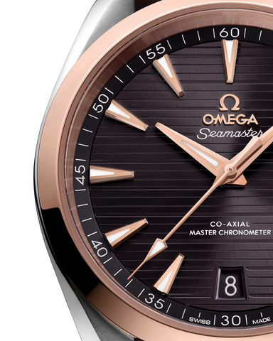 OMEGA Seamaster Aqua Terra 150M 220.22.41.21.06.001 41mm Steel Sedna Gold Automatic Rubber Strap Watch
