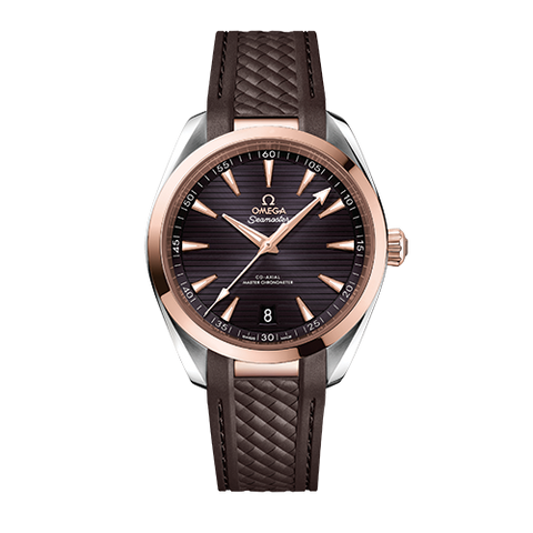 OMEGA Seamaster Aqua Terra 150M 220.22.41.21.06.001 41mm Steel Sedna Gold Automatic Rubber Strap Watch