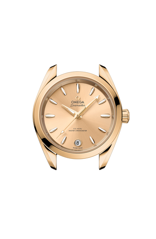 OMEGA 220.50.34.20.08.001 SEAMASTER AQUA TERRA SHADES 34 mm, Moonshine™ gold on Moonsh