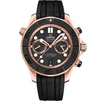 OMEGA 210.62.44.51.01.001 SEAMASTER DIVER 300M 44 mm, Sedna™ gold on rubber strap