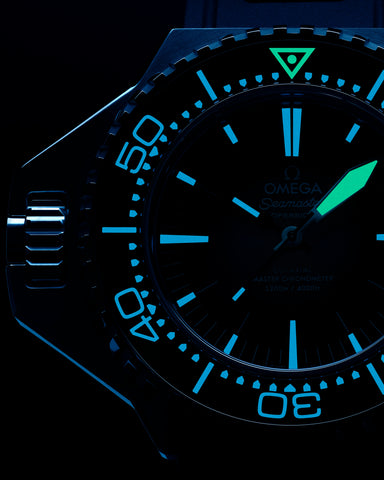 OMEGA 227.32.55.21.03.001 Seamless Co-Axial Movement 18K Sedna Gold Case Blue Dial Leather Strap