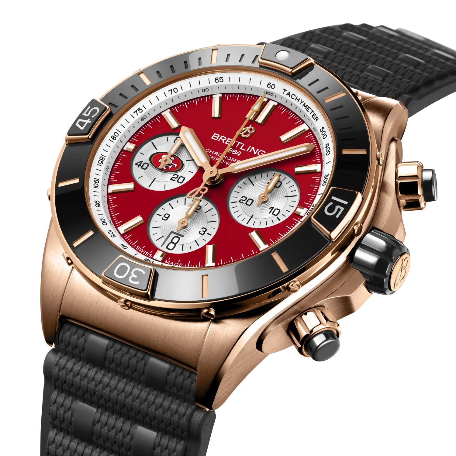 Breitling RB01366A1K1S1 Watch - Super Chronomat B01 Chronograph 44 (Image 2)