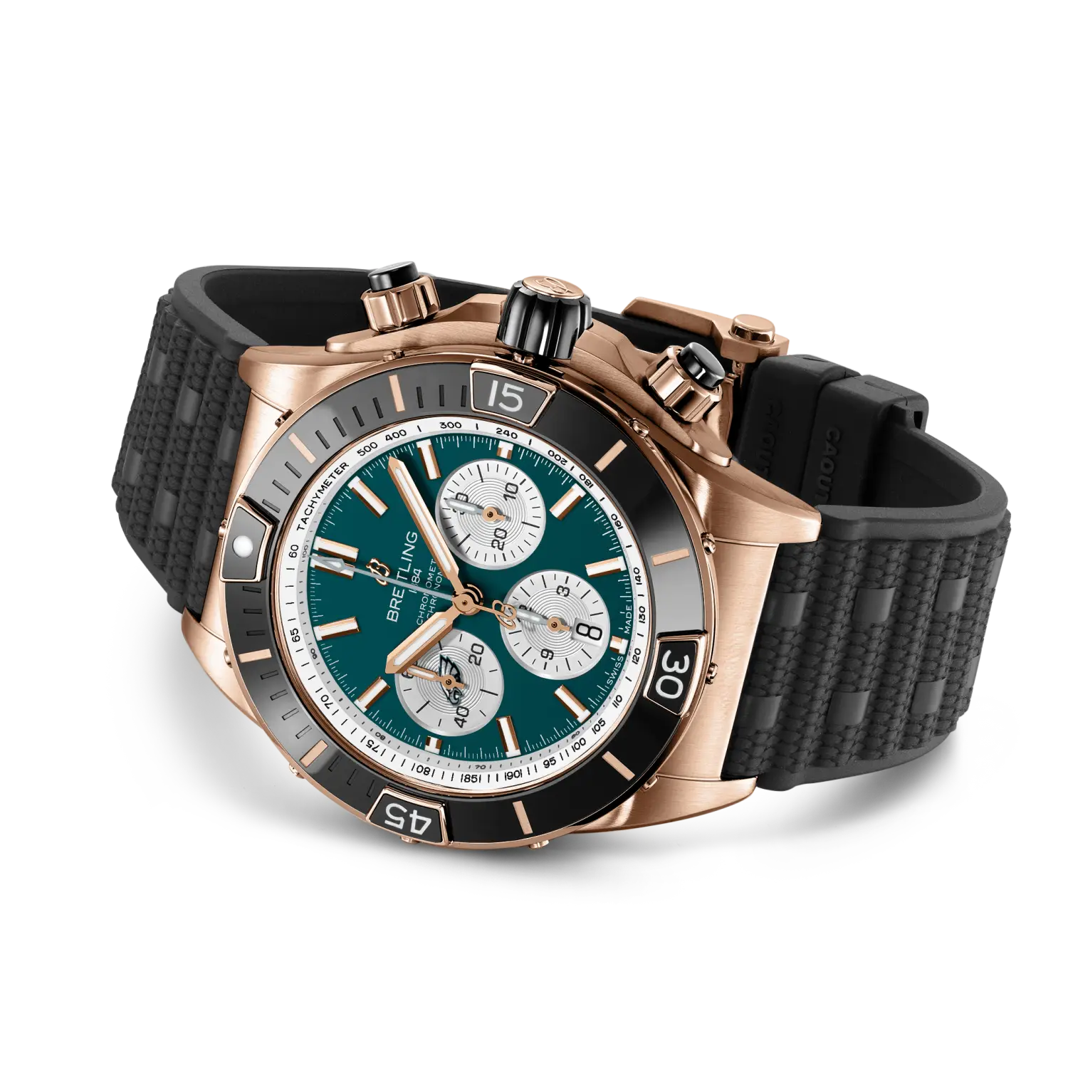 Breitling RB01366A1L3S1 Watch - Super Chronomat B01 Chronograph 44 NFL Philadelphia Eagles (Image 3)