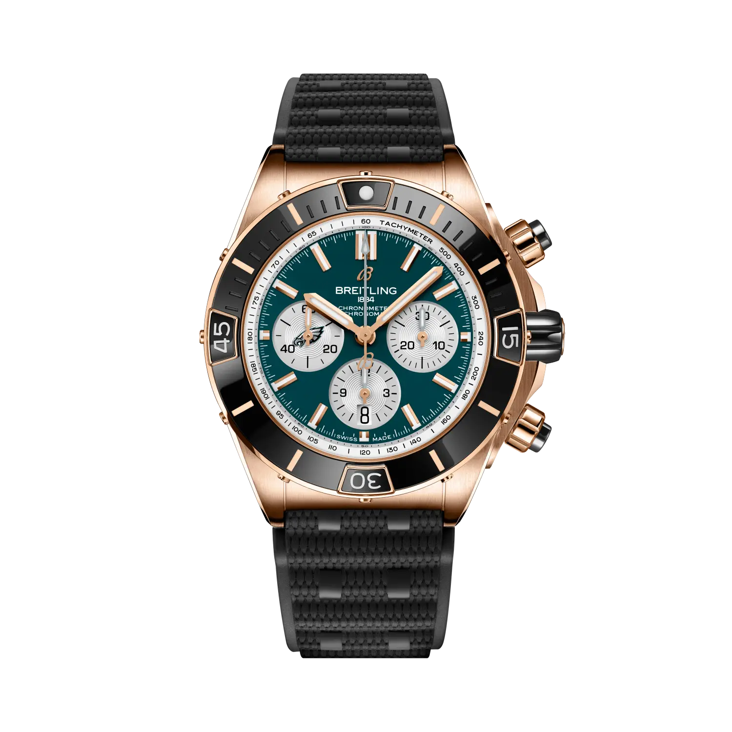 Breitling RB01366A1L3S1 Watch - Super Chronomat B01 Chronograph 44 NFL Philadelphia Eagles