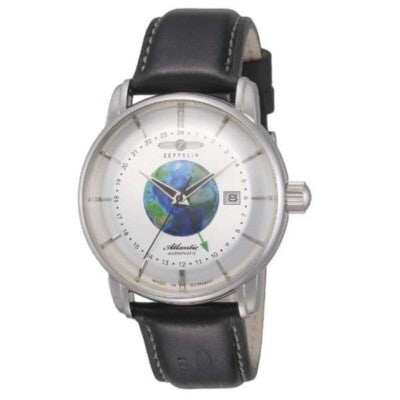 ZEPPELIN 84681 Atlantic GMT Watch with 2 Year Warranty Genuine Silver Design Swiss Movement for Timeless Elegance