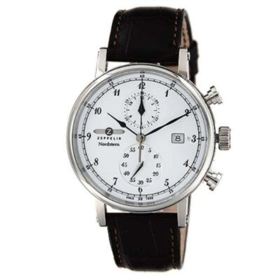 ZEPPELIN 7578 1N Nordstern Authentic White Watch with 2 Year Warranty, Elegant Design, and Precision Craftsmanship