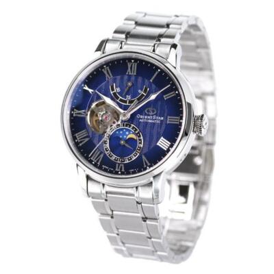 ORIENT RKAY0103L ORIENT STAR M45 F7 Mechanical Moon Phase Automatic Open Heart Navy RK-AY0103L [Genuine Product]