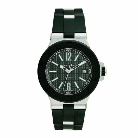 BVLGARI DG41BSVDCHTA Watch - BVLGARI Diagono 2-Year Warranty Black - Luxury Men's Watch with Parallel Import